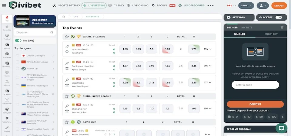 Live Betting Features